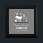 Caja De Regalo Sra. y Sra. Boda Lesbiana Personalizada Regalo<br><div class="desc">Un regalo especial de boda en un día especial para la feliz pareja de lesbianas; este lindo diseño, "MRS y MRS." con un lindo par de aves amorosas y una casa de pájaros en rosa y azul. No te olvides de personalizarlo con la fecha del boda y sus nombres y...</div>