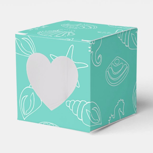 Caja de regalo Tropical Beach Shell Favor (Anverso)
