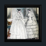Caja De Regalo Vestidos Bodas blancos antiguos<br><div class="desc">Estas hermosas novias llevan vestidos de boda de 1850.</div>