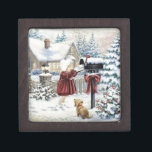 Caja De Regalo Vintage Christmas Delivery<br><div class="desc">Diseño de vintage navidad.</div>