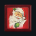 Caja De Regalo Vintage Christmas Santa Claus<br><div class="desc">Vintage Navidad ilustracion Santa Claus. Por favor visite mi tienda para más productos con diseños de tarjetas de felicitación de alta calidad! --></div>