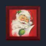 Caja De Regalo Vintage Christmas Santa Claus<br><div class="desc">Vintage Navidad ilustracion Santa Claus. Por favor visite mi tienda para más productos con diseños de tarjetas de felicitación de alta calidad! --></div>