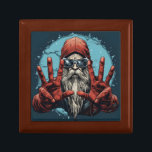 Caja De Regalo Vintage Christmas Santa Heavy Metalizado Rock and<br><div class="desc">Papá Noel se mecía en la música metalizado,  trayendo una presencia feroz y enérgica a las festividades.</div>