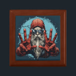 Caja De Regalo Vintage Christmas Santa Heavy Metalizado Rock and<br><div class="desc">Papá Noel se mecía en la música metalizado,  trayendo una presencia feroz y enérgica a las festividades.</div>