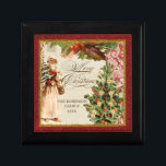 Caja De Regalo Vintage Father Christmas Candle Tree Holiday Box<br><div class="desc">COLOR PALETTE: Navidades clásicos rojo, verde y dorado marcan el tono de esta colección. RECOPILACIÓN DE DISEÑO: Vintage Christmas St. Nicholas cargando un árbol de Navidad. ¡Compra esto como regalo para tu propia familia o como regalo de Navidad para amigos, familiares o compañeros de trabajo! O como un regalo corporativo...</div>
