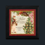 Caja De Regalo Vintage Father Christmas Candle Tree Holiday Box<br><div class="desc">COLOR PALETTE: Navidades clásicos rojo, verde y dorado marcan el tono de esta colección. RECOPILACIÓN DE DISEÑO: Vintage Christmas St. Nicholas cargando un árbol de Navidad. ¡Compra esto como regalo para tu propia familia o como regalo de Navidad para amigos, familiares o compañeros de trabajo! O como un regalo corporativo...</div>