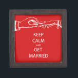 Caja De Regalo Vintage MANTENGA LA CALMA DE CASARSE<br><div class="desc">Vintage MANTENGA LA CALMA DE CASARSE</div>