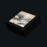 Caja De Regalo Vintage Merry Christmas<br><div class="desc">Feliz caja de regalo de Navidad para tu familia.</div>