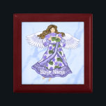 Caja De Regalo Violets Angel<br><div class="desc">Violets Angel Jewelry Box de ArtMuvz Ilustracion. Camiseta de ángeles, ropa cristiana, camiseta de fe, regalos y prendas de vestir. Los regalos de ángel son una manera reflexiva y significativa de mostrar a alguien a quien le importa. Ya sea que busques un regalo para un amigo, un miembro de la...</div>