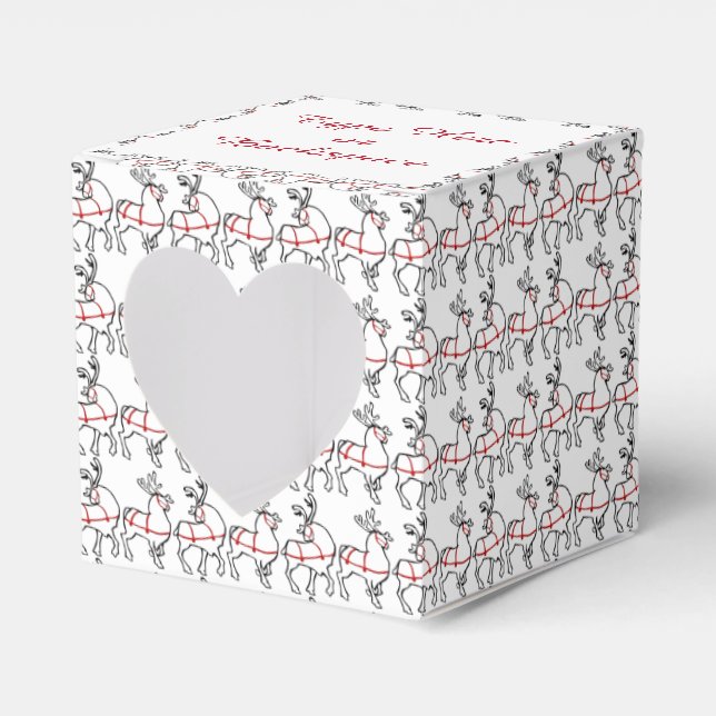 Caja de Regalos de Renos Personalizados Navidades  (Anverso)