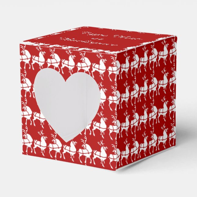 Caja de Regalos de Renos Personalizados Navidades  (Anverso)