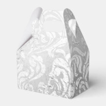 Caja De Regalos De Swirl Plateado