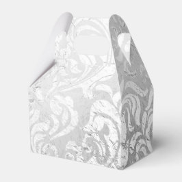 Caja De Regalos De Swirl Plateado