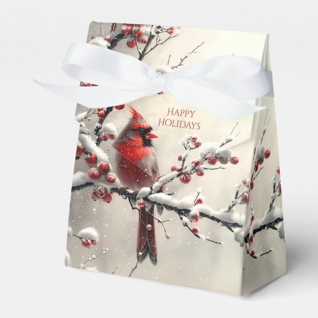 Caja de regalos del Cardenal Rojo navidades (Front Side)