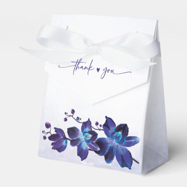 Caja de regalos para favores de boda morada (Front Side)