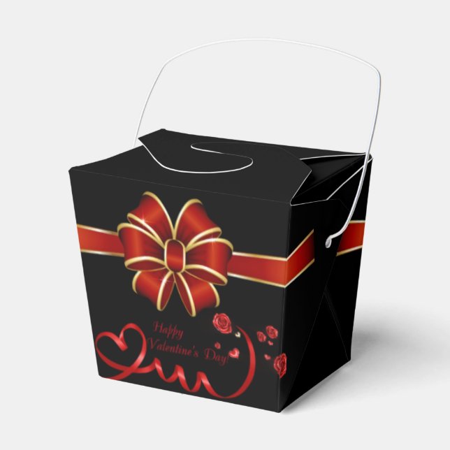 caja de regalos para  San Valentín con cinta (Front Side)