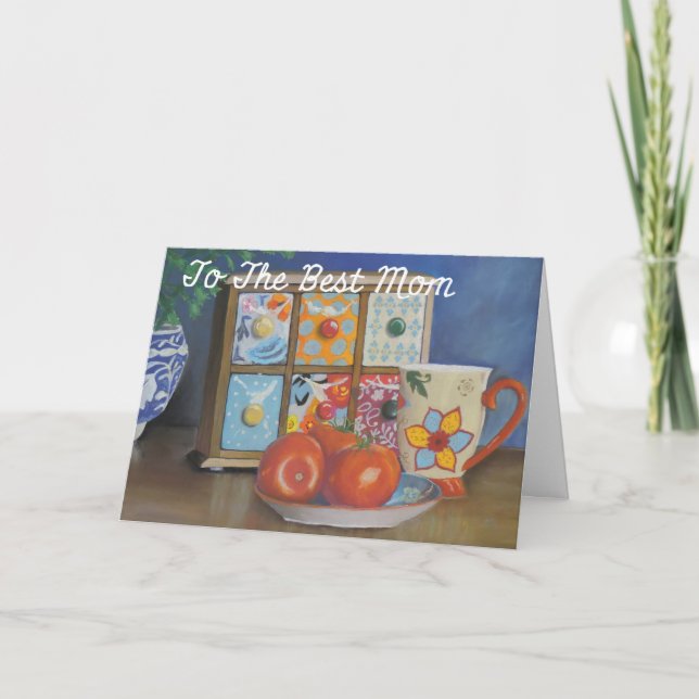 Caja de té con tarjeta de Día de la Madre (Anverso)