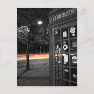 Caja de teléfono y rastro de luces Tarjeta postal