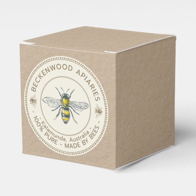 Caja de velas de cera de abeja pequeña (Costado Anverso)