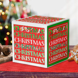 Caja de vinos de Navidades verdes rojos festivos