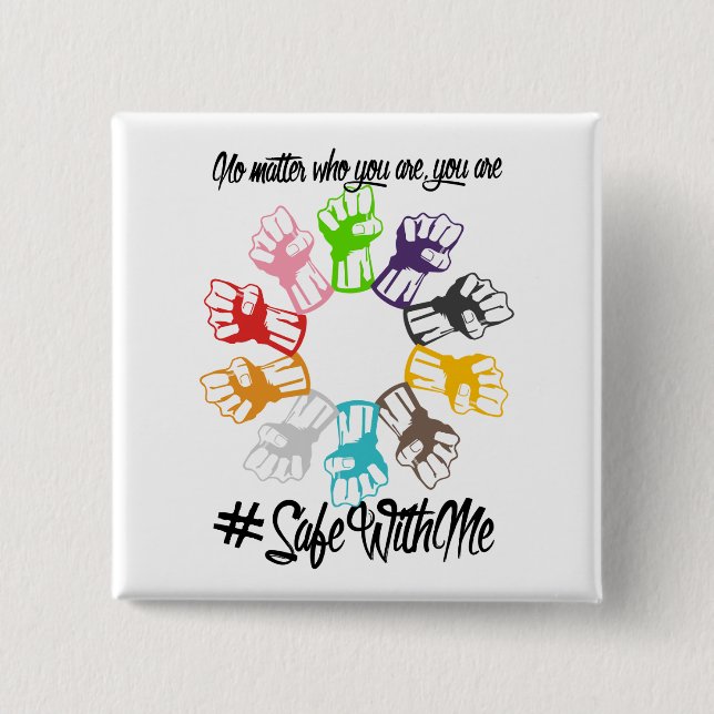 Caja fuerte conmigo botón cuadrado de los puños (Anverso)