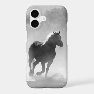 Caja galopante blanco y negro bonita del caballo
