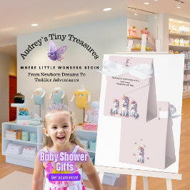 Caja mágica de Baby Shower unicornio
