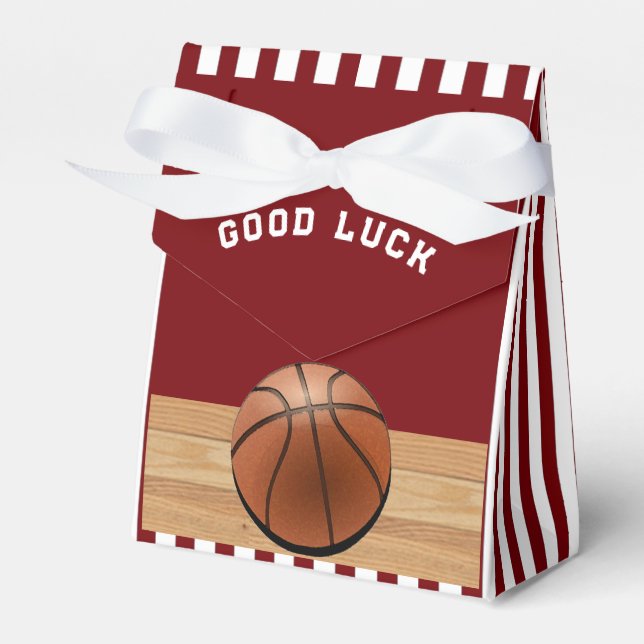 Caja Maroon Favor del equipo de baloncesto (Front Side)