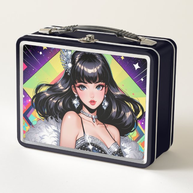 Caja metalizado de Lunchbox/cosméticos (Anverso)