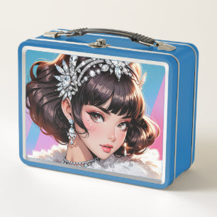Caja metalizado de Lunchbox/cosméticos