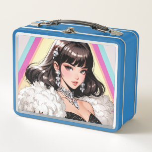 Caja metalizado de Lunchbox/cosméticos