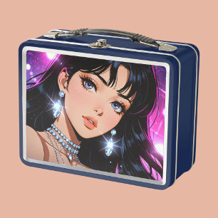 Caja metalizado de Lunchbox/cosméticos