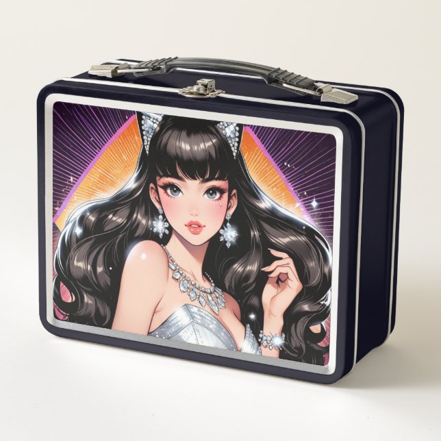 Caja metalizado de Lunchbox/cosméticos (Anverso)