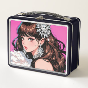 Caja metalizado de Lunchbox/cosméticos