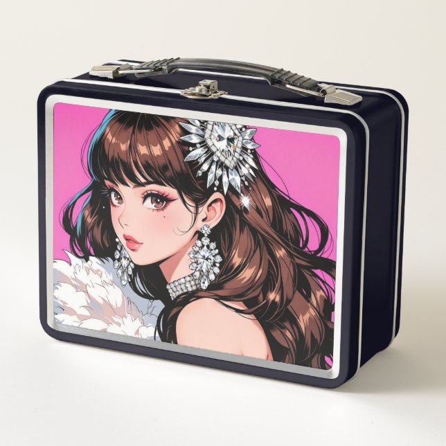 Caja metalizado de Lunchbox/cosméticos (Anverso)