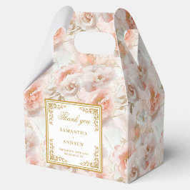 Caja mínima de Rubor Gold Watercolor Wedding Favor