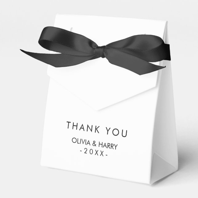 Caja Mínima Personalizada de Favor de la Boda Blan (Front Side)