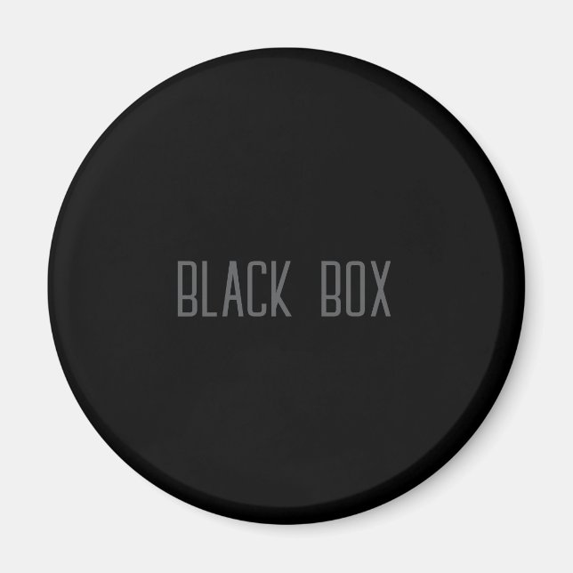 Caja Negra - Imán de Tipografía (Frente)