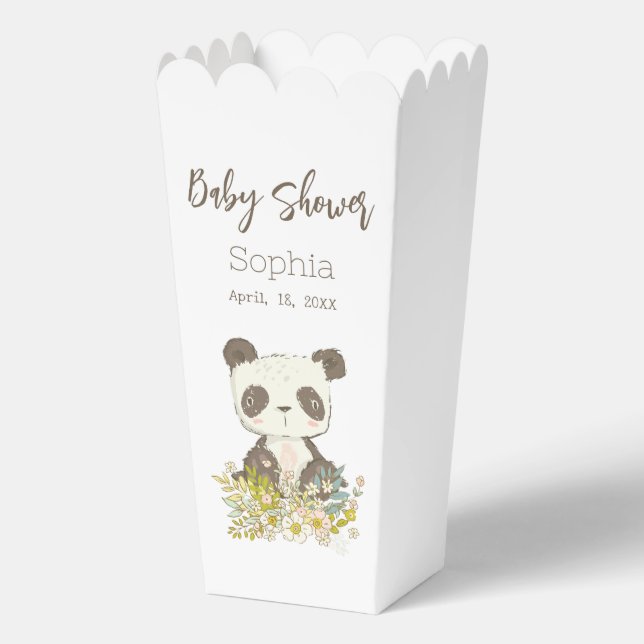 Caja Palomitas Baby Shower Panda (Anverso)