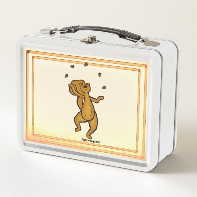 Caja para almuerzo de ardilla haciendo malabares f (Anverso)