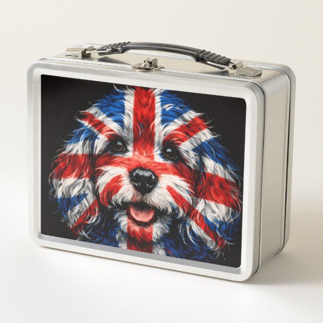 Caja para almuerzo de Cockapoo regalo para perros  (Anverso)