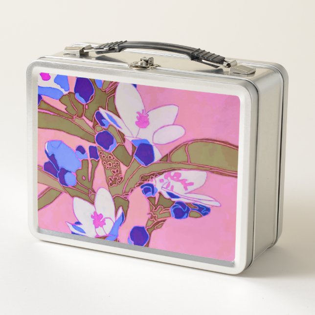 Caja para almuerzo de Flor de Cera – Floral Austra (Anverso)