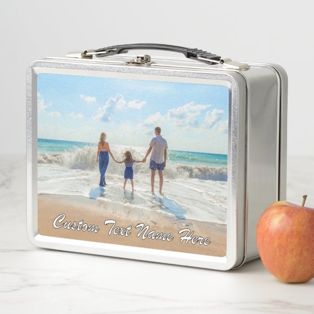 Caja para almuerzo de metal con foto personalizada (In situ)