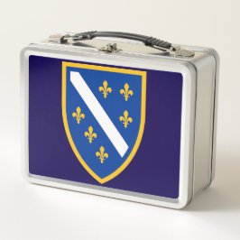 Caja para almuerzo de metal del escudo de armas de