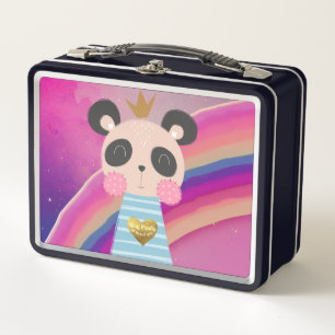 Caja para almuerzo de metal King Panda