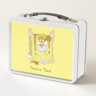 Caja para almuerzo de perro salchicha bulldog fran