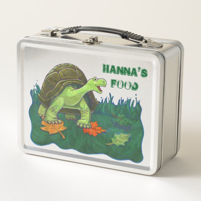 Caja para Almuerzo Personalizada de Tortuga: ¡Aléj (Anverso)