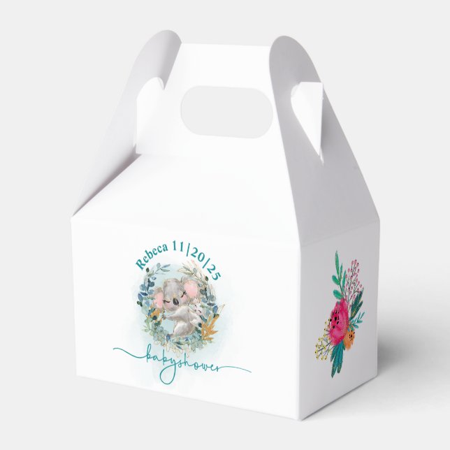 Caja para regalo Baby Shower "Baby Koala" (Front Side)