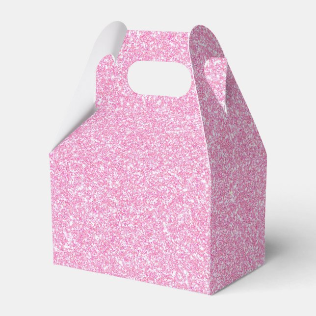 Caja Para Regalos 05 Baby Pink Purpurina Print Sparkles Gable (Front Side)