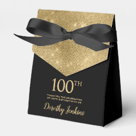 Caja Para Regalos 100th Birthday Gold Thank You Favor Box
